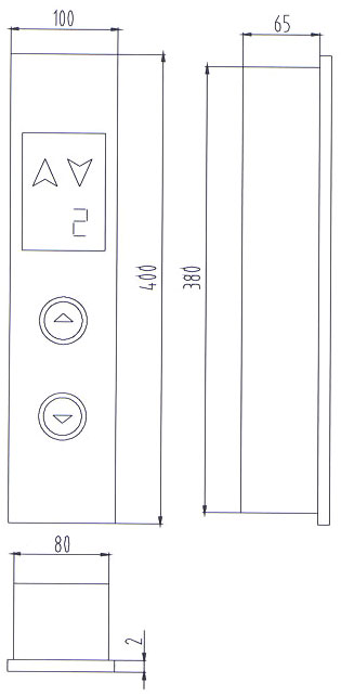 Bảng gọi tầng trong cabin (COP) và ngoài cửa tầng (HOP), thang máy, linh kiện thang máy